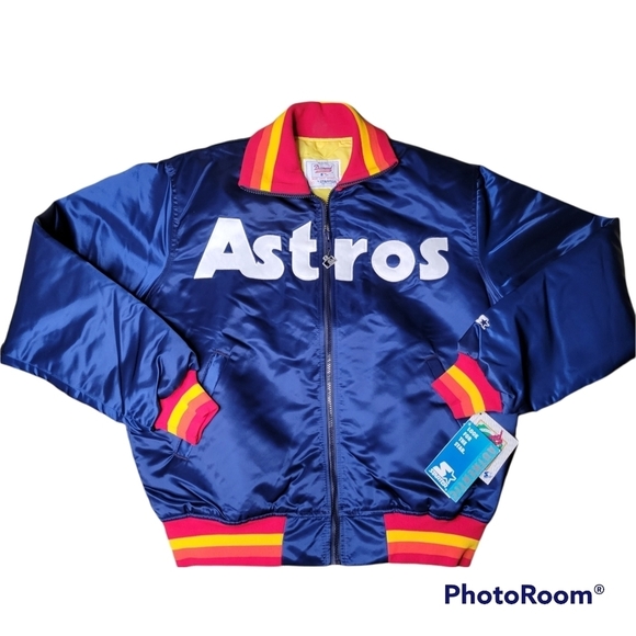 STARTER Vintage Astros Satin Jacket - Picture 1 of 9